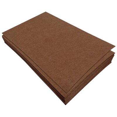 Jtnohx 32 vellen hard vilt om te knutselen, 17,78 x 28,7 cm, gekleurd stoffen vierkant om te knutselen (bruin) Jtnohx 32 vellen hard vilt om te knutselen, 17,78 x 28,7 cm, gekleurd stoffen vierkant om te knutselen (bruin)