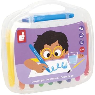 Janod Set van 10 aquarelpotloden Twist systeem om de handen schoon te houden Aquarelkrijt Levendige en dekkende kleuren Kunststof koffer Vanaf 3 jaar J07416 Janod Set van 10 aquarelpotloden Twist systeem om de handen schoon te houden Aquarelkrijt Levendige en dekkende kleuren Kunststof koffer Vanaf 3 jaar J07416