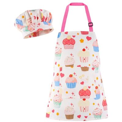 KIMMAX Universeel kinderschort van 100% katoen met zakken voor peuters, geschikt voor koken, bakken, schilderen, knutselen en feestjes S KIMMAX Universeel kinderschort van 100% katoen met zakken voor peuters, geschikt voor koken, bakken, schilderen, knutselen en feestjes S