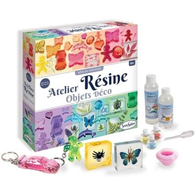 Sentosphère – L'Atelier de hars – creatieve vrijetijdsset – maakt het maken van harscreaties zoals sleutelhangers, diamanten en perspapier met inclusie – voor kinderen vanaf 10 jaar – 838 Sentosphère – L'Atelier de hars – creatieve vrijetijdsset – maakt het maken van harscreaties zoals sleutelhangers, diamanten en perspapier met inclusie – voor kinderen vanaf 10 jaar – 838