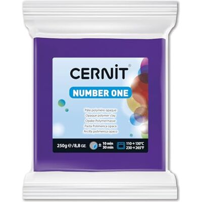 Cernit Polymeer deeg, nr. 1, 250 g, paars Cernit Polymeer deeg, nr. 1, 250 g, paars