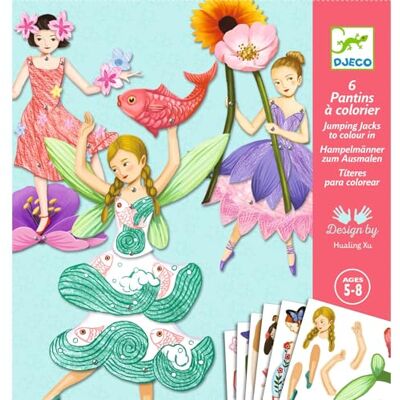 Djeco Creatieve feeënset om in te kleuren, 5 tot 8 jaar, kleuren en montage, leuke en educatieve activiteit, bevat 6 feeënborden, metalen clips, stickers en uitleg, H 19 cm Djeco Creatieve feeënset om in te kleuren, 5 tot 8 jaar, kleuren en montage, leuke en educatieve activiteit, bevat 6 feeënborden, metalen clips, stickers en uitleg, H 19 cm