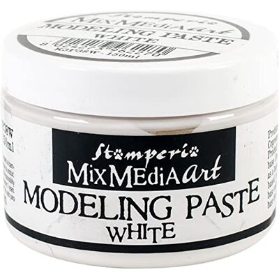 Stamperia Modelling Paste 150 ml, wit, 7,5 x 6 cm Stamperia Modelling Paste 150 ml, wit, 7,5 x 6 cm