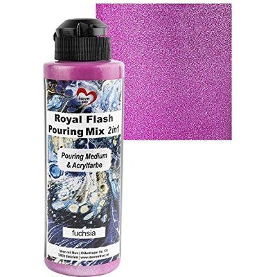 Ideen mit Herz Royal Flash Pouring Mix 2-in-1 metallic en medium acrylverf met glittereffect, 180 ml, geen ander mengen met vloeistof, medium of siliconenolie nodig Ideen mit Herz Royal Flash Pouring Mix 2-in-1 metallic en medium acrylverf met glittereffect, 180 ml, geen ander mengen met vloeistof, medium of siliconenolie nodig