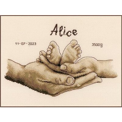 Vervaco Kruissteek Telling Kit DIY Cadeau Baby Geboorte Gepersonaliseerde HANDEN EN VOETEN Volledige Schilderij Borduurset Vrije Tijd Creatieve Home Decoronca. 27 x 18 cm Cross Stitch Vervaco Kruissteek Telling Kit DIY Cadeau Baby Geboorte Gepersonaliseerde HANDEN EN VOETEN Volledige Schilderij Borduurset Vrije Tijd Creatieve Home Decoronca. 27 x 18 cm Cross Stitch