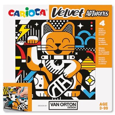 CARIOCA Set van 4 fluwelen schilderillustraties Helpt behendigheid en creativiteit te ontwikkelen In samenwerking met Van Orton 4 stuks Design Art CARIOCA Set van 4 fluwelen schilderillustraties Helpt behendigheid en creativiteit te ontwikkelen In samenwerking met Van Orton 4 stuks Design Art