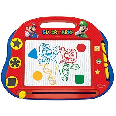 Lexibook Brothers Magisch bord, meerkleurig, Nintendo Super Mario, artistiek en creatief speelgoed voor meisjes en jongens, magnetisch, met stylus en stempels om te tekenen, rood en blauw, CRNI550 Lexibook Brothers Magisch bord, meerkleurig, Nintendo Super Mario, artistiek en creatief speelgoed voor meisjes en jongens, magnetisch, met stylus en stempels om te tekenen, rood en blauw, CRNI550