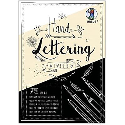 Ursus 24949299 handlettering papier, kleurrijk gemengd, DIN A5, 200 + 210 g/m², 75 vellen gekleurd karton, wit, crème en zwart, ideale basis voor het personaliseren van brieven, kleurrijk Ursus 24949299 handlettering papier, kleurrijk gemengd, DIN A5, 200 + 210 g/m², 75 vellen gekleurd karton, wit, crème en zwart, ideale basis voor het personaliseren van brieven, kleurrijk