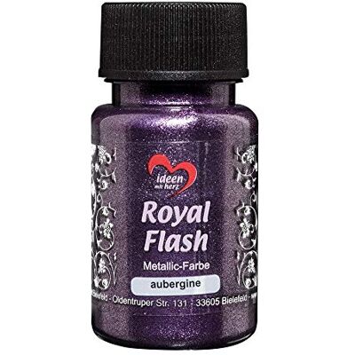Ideen mit Herz Royal Flash Metallic acrylverf met fijne glitterdeeltjes, 50 ml (aubergine) Ideen mit Herz Royal Flash Metallic acrylverf met fijne glitterdeeltjes, 50 ml (aubergine)