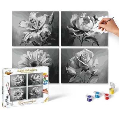 Schipper 609340919 schilderen op nummer verscheidenheid aan bloemen afbeeldingen schilderen voor volwassenen met penselen en acrylverf Quattro 18 x 24 cm Schipper 609340919 schilderen op nummer verscheidenheid aan bloemen afbeeldingen schilderen voor volwassenen met penselen en acrylverf Quattro 18 x 24 cm