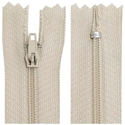 AERZETIX C63465 10 stuks spiraalritsen nr. 3 niet scheidbaar 40 cm nylon zelfsluitende metalen schuif lichtbeige kleur naaikleding broek fournituren AERZETIX C63465 10 stuks spiraalritsen nr. 3 niet scheidbaar 40 cm nylon zelfsluitende metalen schuif lichtbeige kleur naaikleding broek fournituren