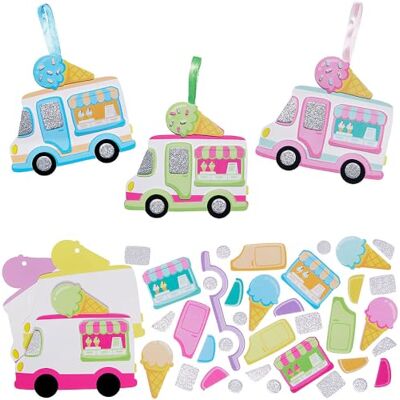 Baker Ross VC115 Mix & Match IJsvrachtwagen Decoratieset 8 Stuks Foam DIY IJsvrachtwagen Thema Baker Ross VC115 Mix & Match IJsvrachtwagen Decoratieset 8 Stuks Foam DIY IJsvrachtwagen Thema