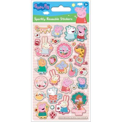 Paper Projects 01.70.06.185 Peppa Pig Summer glitterstickers, officieel gelicentieerd product, herbruikbaar op niet-poreuze oppervlakken, roze Paper Projects 01.70.06.185 Peppa Pig Summer glitterstickers, officieel gelicentieerd product, herbruikbaar op niet-poreuze oppervlakken, roze
