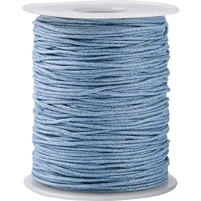 UR URLIFEHALL 90 m x 1 mm, gewaxt katoengaren, staalblauw, kwaliteit, voor het maken van macramé sieraden UR URLIFEHALL 90 m x 1 mm, gewaxt katoengaren, staalblauw, kwaliteit, voor het maken van macramé sieraden