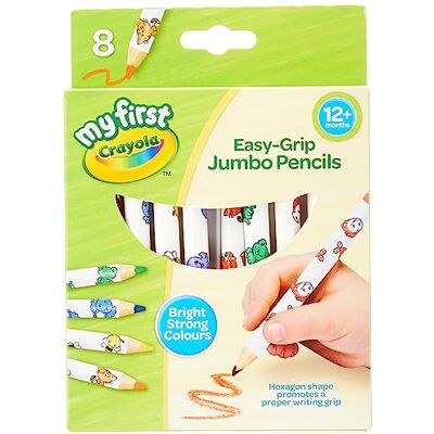 CRAYOLA My First 81-8105 Jumbo-decoratiestiften, meerkleurig, 8 stuks (1 stuk) CRAYOLA My First 81-8105 Jumbo-decoratiestiften, meerkleurig, 8 stuks (1 stuk)