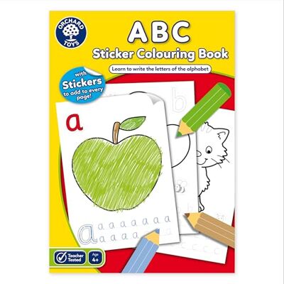 Orchard Toys Sticker Kleurboek met ABC-stickers in het Engels, meerkleurig Orchard Toys Sticker Kleurboek met ABC-stickers in het Engels, meerkleurig
