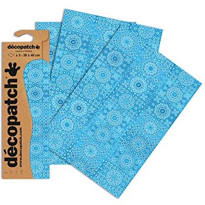 décopatch Blues Mosaic Paper Mozaïekpapier, 30 x 40 cm, 3 vellen décopatch Blues Mosaic Paper Mozaïekpapier, 30 x 40 cm, 3 vellen