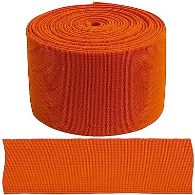 AERZETIX C67422 Elastiek plat geweven 3 m Breedte 50 mm Kleur Oranje van polyester en latex Productie van fournituren naaien kleding stof riem broek rok AERZETIX C67422 Elastiek plat geweven 3 m Breedte 50 mm Kleur Oranje van polyester en latex Productie van fournituren naaien kleding stof riem broek rok
