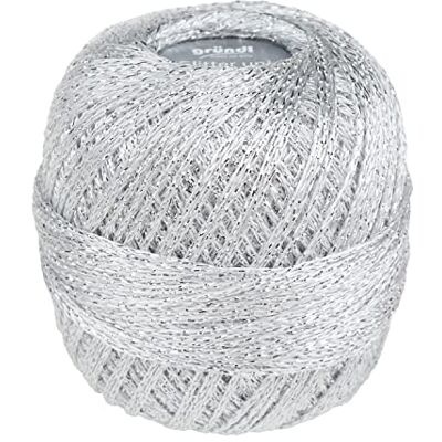 Gründl Grundl 872-8202 Glitter haakgaren, 25 g, zilverkleurig Gründl Grundl 872-8202 Glitter haakgaren, 25 g, zilverkleurig