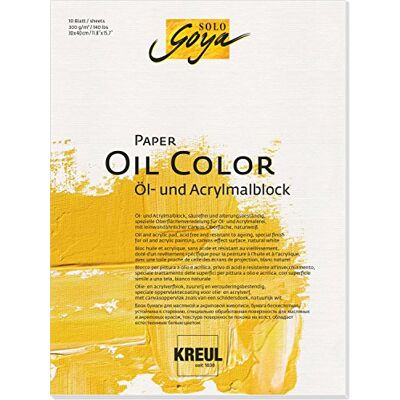 KREUL Unbekannt Solo Goya Paper Oil Color, olie en acryl, houtblok, 10 vellen KREUL Unbekannt Solo Goya Paper Oil Color, olie en acryl, houtblok, 10 vellen