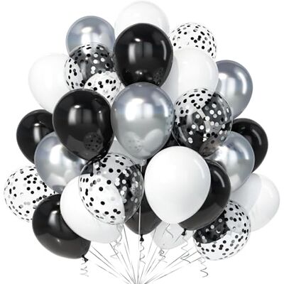 Teselife 30 stuks confettiballonnen met lint voor mannen en vrouwen, babyshower, verjaardag, bruiloft, afstuderen, verloving, vrijgezellenfeest, 30,5 cm Teselife 30 stuks confettiballonnen met lint voor mannen en vrouwen, babyshower, verjaardag, bruiloft, afstuderen, verloving, vrijgezellenfeest, 30,5 cm