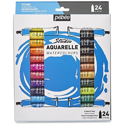 PEBEO Studio 668920 aquarelverfset voor professionele kunstenaars en hobbyschilders, 24 kleuren, 12 ml PEBEO Studio 668920 aquarelverfset voor professionele kunstenaars en hobbyschilders, 24 kleuren, 12 ml