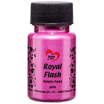 Ideen mit Herz Royal Flash Metallic acrylverf met de fijnste glitterdeeltjes, 50 ml, roze Ideen mit Herz Royal Flash Metallic acrylverf met de fijnste glitterdeeltjes, 50 ml, roze