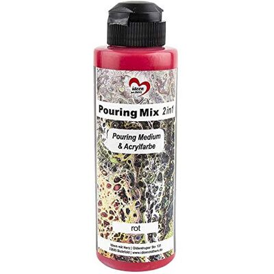 Ideen mit Herz Pouring Mix 2-in-1 Pouring Medium & acrylverf 180 ml Geen extra mengen met vloeistof, medium of siliconenolie nodig (rood) Ideen mit Herz Pouring Mix 2-in-1 Pouring Medium & acrylverf 180 ml Geen extra mengen met vloeistof, medium of siliconenolie nodig (rood)