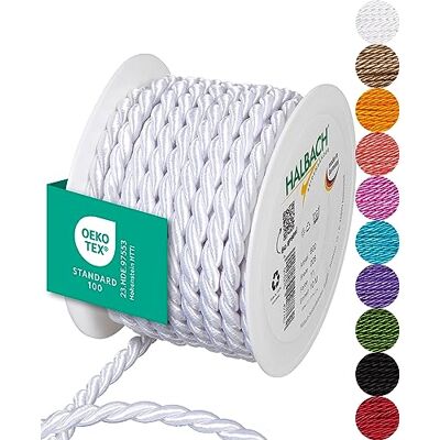 Halbach Seidenbänder Premium satijnen lint 8mm breed 10m lang decoratielint wit Halbach Seidenbänder Premium satijnen lint 8mm breed 10m lang decoratielint wit