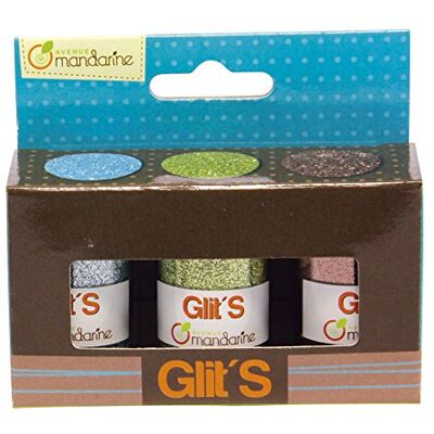 Avenue Mandarine 42666O Glit's Glitter, 14 g, 3 flessen Avenue Mandarine 42666O Glit's Glitter, 14 g, 3 flessen