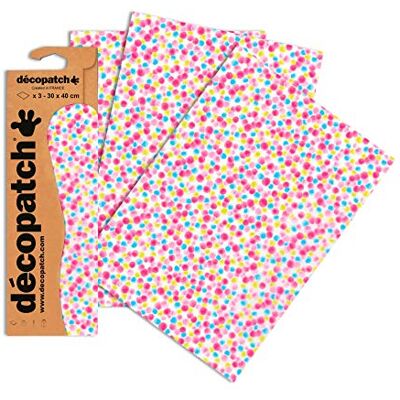décopatch 3 vellen papier met stippenstift Bright 30 x 40 cm Voor gebruik met lijm en vernis Décopach Ref C689O Veelkleurig décopatch 3 vellen papier met stippenstift Bright 30 x 40 cm Voor gebruik met lijm en vernis Décopach Ref C689O Veelkleurig