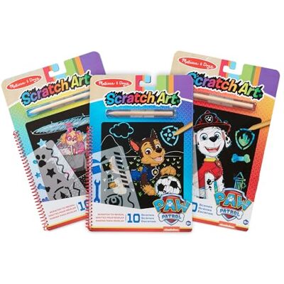 Melissa & Doug Paw Patrol Scratch Art Bundle, 000772333085, set van 3 Melissa & Doug Paw Patrol Scratch Art Bundle, 000772333085, set van 3