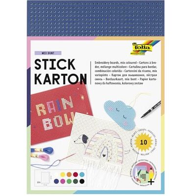 Folia 2346 borduurkarton, 17,5 x 24,5 cm, 10 vellen, verschillende kleuren, onbedrukt, met borduurinstructies, ideaal voor de eerste borduuroefeningen voor kinderen Folia 2346 borduurkarton, 17,5 x 24,5 cm, 10 vellen, verschillende kleuren, onbedrukt, met borduurinstructies, ideaal voor de eerste borduuroefeningen voor kinderen