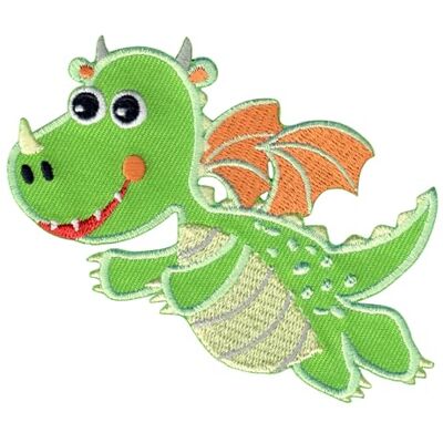 PatchMommy Geborduurde patch om op te strijken in drakenvorm, geborduurd stuk om te naaien of te lijmen met een strijkijzer voor kinderen en baby's PatchMommy Geborduurde patch om op te strijken in drakenvorm, geborduurd stuk om te naaien of te lijmen met een strijkijzer voor kinderen en baby's