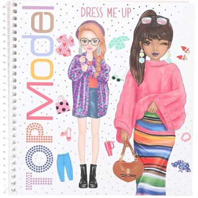 Depesche 13804 Topmodel Dress Me Up stickerboek met 24 pagina's voorgedrukte motieven om te personaliseren, met 11 vellen stickers Depesche 13804 Topmodel Dress Me Up stickerboek met 24 pagina's voorgedrukte motieven om te personaliseren, met 11 vellen stickers