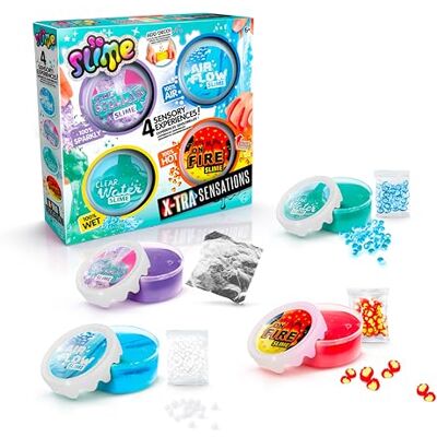 Canal Toys SO SLIME DIY Xtra Sensation Multipack Met 4 sensatie slijm en decoraties SSC 308 Canal Toys SO SLIME DIY Xtra Sensation Multipack Met 4 sensatie slijm en decoraties SSC 308