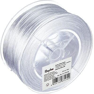Rayher Hobby 5137502 satijnen koord, diameter 2 mm, rol van 50 m, wit, voor sieraden Rayher Hobby 5137502 satijnen koord, diameter 2 mm, rol van 50 m, wit, voor sieraden