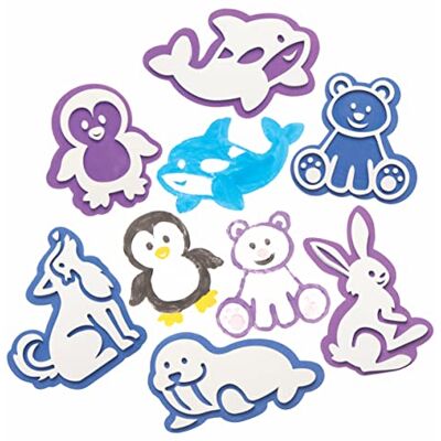Baker Ross FC288 schilderstempel voor kinderen, van schuim, motief: Arctische dieren, 10 stuks, stempelkussen van schuim, motiefstempel voor kinderen, stempelkussen voor stempels, creatieve vrije tijd voor kinderen Baker Ross FC288 schilderstempel voor kinderen, van schuim, motief: Arctische dieren, 10 stuks, stempelkussen van schuim, motiefstempel voor kinderen, stempelkussen voor stempels, creatieve vrije tijd voor kinderen