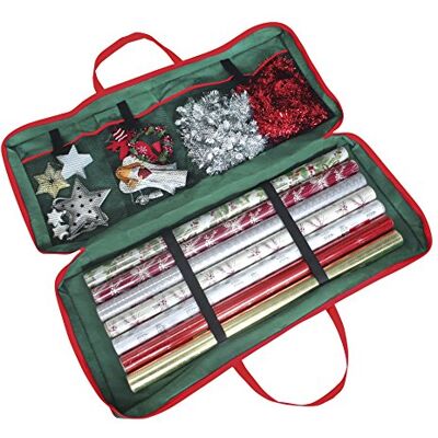 Christmas Corner Opbergtas voor Kerstmis, 82 x 34 x 13 cm, voor papier, etiketten en linten Christmas Corner Opbergtas voor Kerstmis, 82 x 34 x 13 cm, voor papier, etiketten en linten