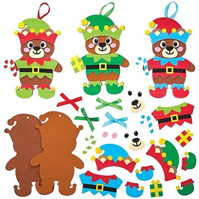 Baker Ross FX288 Heinzel 8 stuks kerstversiering voor kinderen om te knutselen boomversiering Baker Ross FX288 Heinzel 8 stuks kerstversiering voor kinderen om te knutselen boomversiering