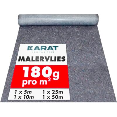 KARAT Schilderrol 5 m x 1 m 5 m² Met antislip coating Herbruikbaar Voor schilders en ambachtslieden 180 g/m² KARAT Schilderrol 5 m x 1 m 5 m² Met antislip coating Herbruikbaar Voor schilders en ambachtslieden 180 g/m²