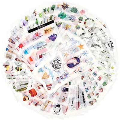 Mayplous 72 vellen plakboekstickers voor volwassenen, washi, 12 verschillende thema's, voor dagboek, notitieboek, knutselen, kunst en handwerk (vrijetijdsleven) Mayplous 72 vellen plakboekstickers voor volwassenen, washi, 12 verschillende thema's, voor dagboek, notitieboek, knutselen, kunst en handwerk (vrijetijdsleven)