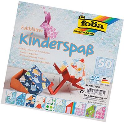 Folia Bringmann origami-papier, 80 g/m², 5 verschillende motieven, 15 x 15 cm, 50 vellen Folia Bringmann origami-papier, 80 g/m², 5 verschillende motieven, 15 x 15 cm, 50 vellen