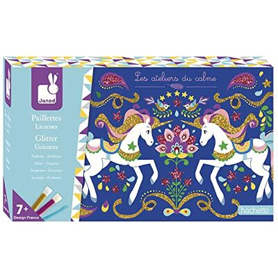 Janod Eenhoorn glitter set – Les Ateliers du Calme – creatieve vrijetijdsset voor kinderen – fijne motoriek en creativiteit – vanaf 7 jaar, J07883 Janod Eenhoorn glitter set – Les Ateliers du Calme – creatieve vrijetijdsset voor kinderen – fijne motoriek en creativiteit – vanaf 7 jaar, J07883