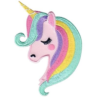 PatchMommy Geborduurde patch om op te strijken in eenhoornvorm, geborduurd stuk om te naaien of te lijmen met een strijkijzer voor kinderen en baby's PatchMommy Geborduurde patch om op te strijken in eenhoornvorm, geborduurd stuk om te naaien of te lijmen met een strijkijzer voor kinderen en baby's