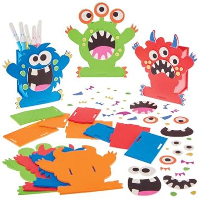Baker Ross FX609 Monster pennenpotset – 4 stuks, Halloween Craft Kits for Kids (Halloween-decoratieset voor kinderen) Baker Ross FX609 Monster pennenpotset – 4 stuks, Halloween Craft Kits for Kids (Halloween-decoratieset voor kinderen)