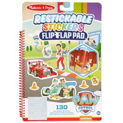 Melissa & Doug PAW Patrol Paw Patrol herbruikbaar stickerblok met flappen om om te draaien, creatief spel, klassieke missies Melissa & Doug PAW Patrol Paw Patrol herbruikbaar stickerblok met flappen om om te draaien, creatief spel, klassieke missies