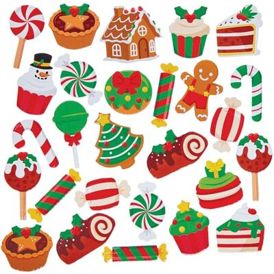 Baker Ross FN627 Schuimstickers "Sweet of Christmas" 120 kleurrijke stickers perfect voor kerstknutselen, kaarten en seizoensdecoraties Baker Ross FN627 Schuimstickers "Sweet of Christmas" 120 kleurrijke stickers perfect voor kerstknutselen, kaarten en seizoensdecoraties