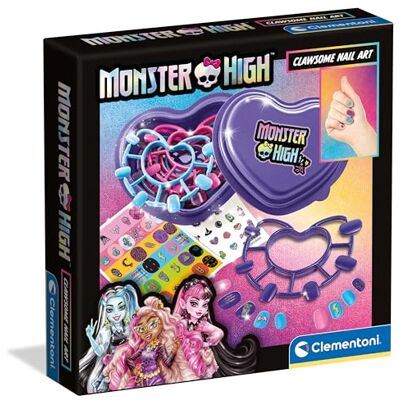 Clementoni Monster High Clawsome Nail Art voor kinderen, 6 jaar, meerkleurig 18799 Clementoni Monster High Clawsome Nail Art voor kinderen, 6 jaar, meerkleurig 18799