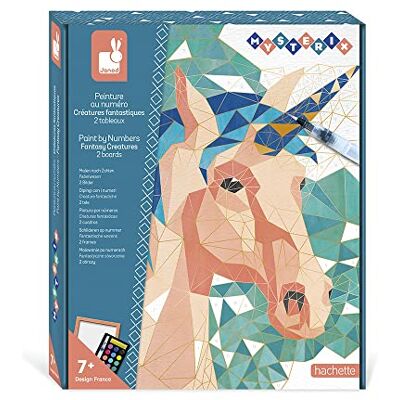 Janod Set schilderen op nummer 2 schilderijen om te maken Mysterix Creatieve vrijetijdsset voor kinderen vanaf 7 jaar, J07979 Janod Set schilderen op nummer 2 schilderijen om te maken Mysterix Creatieve vrijetijdsset voor kinderen vanaf 7 jaar, J07979